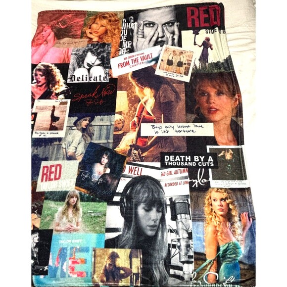 Taylor Swift Collage Small Throw Blanket 40x48 Soft Plush Wall Decor EUC‎ - Picture 9 of 16
